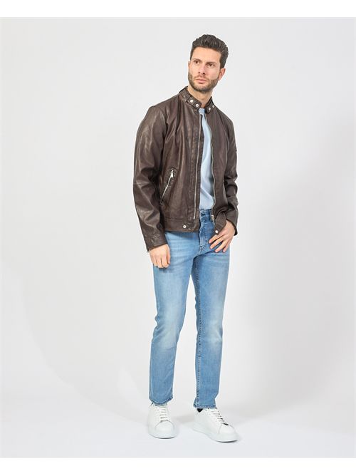 Yes Zee Men's Leather Jacket YES ZEE | J540-G5000232